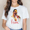 Freddie Mercury t shirt Ullzang tshirt women female hip hop new t-shirt ulzzang Queen Band aesthetic summer Casual femme Graphic