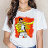 Freddie Mercury t shirt Ullzang tshirt women female hip hop new t-shirt ulzzang Queen Band aesthetic summer Casual femme Graphic