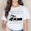 Freddie Mercury t shirt Ullzang tshirt women female hip hop new t-shirt ulzzang Queen Band aesthetic summer Casual femme Graphic