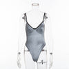 Fashion Velvet Jumpsuit Feminino Sexy Body Top Bodycon Women Bodysuits V-neck Playsuit Rompers Overall Club Warm Plus Size