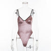 Fashion Velvet Jumpsuit Feminino Sexy Body Top Bodycon Women Bodysuits V-neck Playsuit Rompers Overall Club Warm Plus Size